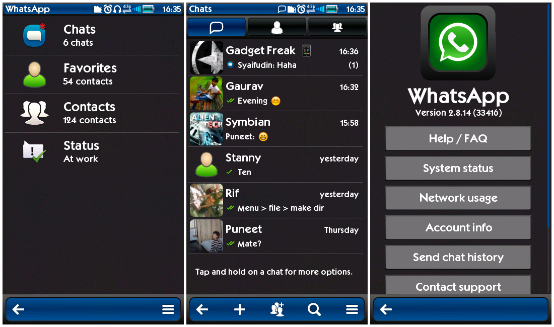 WhatsApp 2.6.71 Signed.sis Symbian App, download to your mobile for free. 